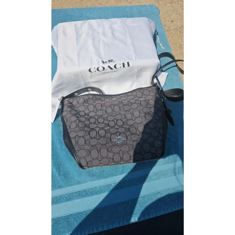 Coach Signature Small Black Smoke Duffelette purse-‎ Brand new with tags - Picture 2 of 5